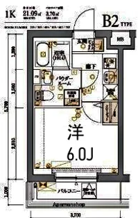 JMFレジデンス新横浜【8階】の間取り