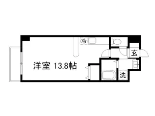ル サフィール西大路【8階】の間取り