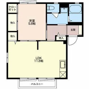 ルミエールA【1階】の間取り