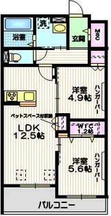 カスタネア八雲【2階】の間取り