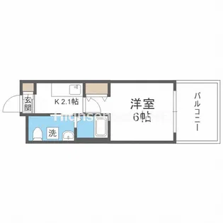 コンチネンタル東小橋【3階】の間取り