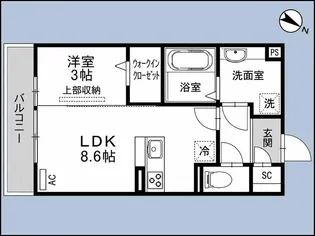 トリリオン【3階】の間取り