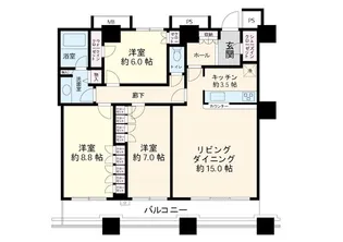 エアレジデンス新浦安【19階】の間取り