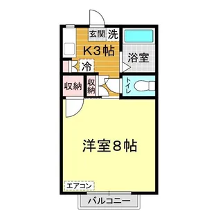 リバーふしのハイツ【2階】の間取り