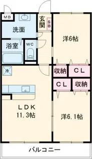 MIC行橋グランスクエア【3階】の間取り