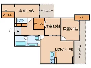 Century Grove守山【3階】の間取り