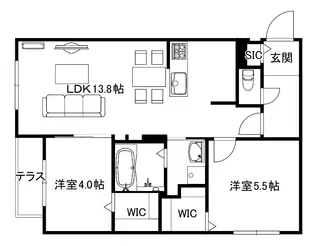 ブランシャールKAI大通(2027年3月30日入居開始)【1階】の間取り