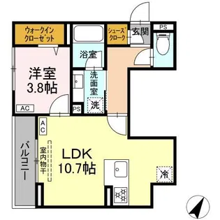 テムズフィオーレ【3階】の間取り
