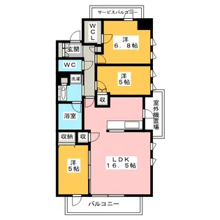 プラウド浦和岸町サンクアージュ【12階】の間取り