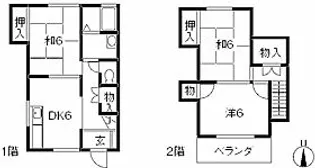 愛媛県伊予市米湊【一戸建】の間取り