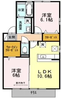 メゾンドルレ【1階】の間取り