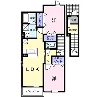 イーリス【2階】の間取り