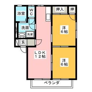 サニーコートB【2階】の間取り