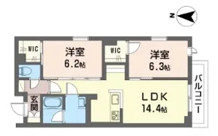 ベル スリジェ【2階】の間取り