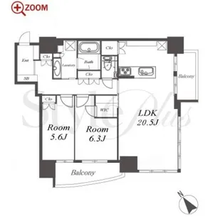 グランドメゾン池下ザ・タワー【4階】の間取り