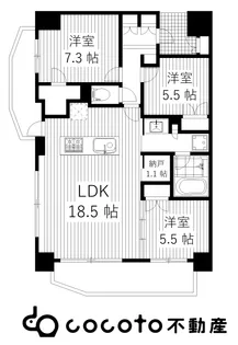 サンクレーア星ヶ丘【15階】の間取り