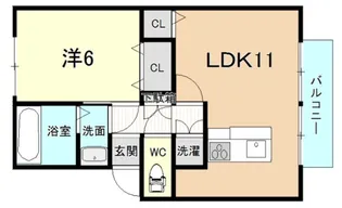 セジュール松島【1階】の間取り