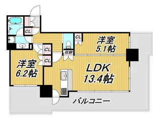 ベイシティタワーズ神戸WEST【10階】の間取り