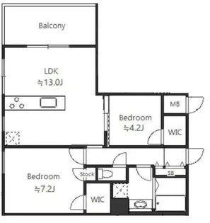 テラス溝ノ口【2階】の間取り
