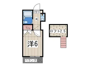 レオパレス新杉田【1階】の間取り