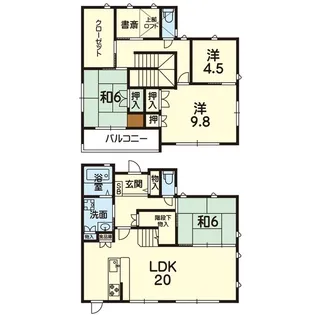 熊本県菊池郡菊陽町光の森3【一戸建】の間取り