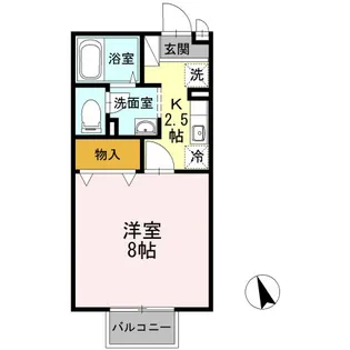 コーポラスダイクヤ【1階】の間取り