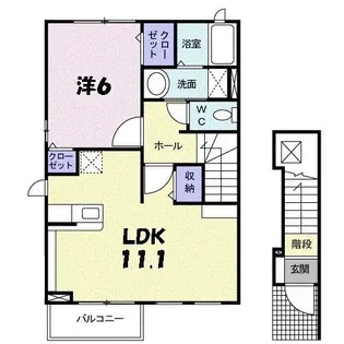 アルバローザ【2階】の間取り