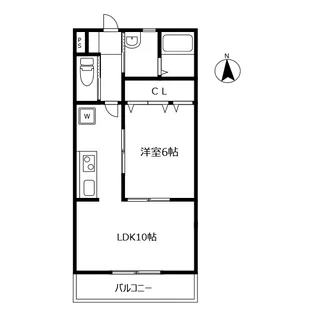 サンハイツC【1階】の間取り