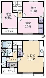 静岡県富士市比奈【一戸建】の間取り