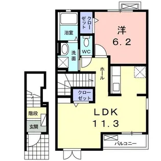 エレガント中山【2階】の間取り