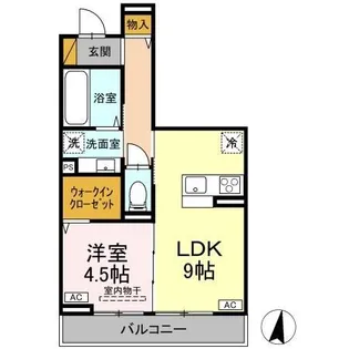 1LDKの間取り画像