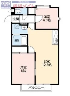ヒルズソシア B棟【2階】の間取り