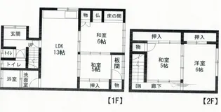 高知県高岡郡四万十町興津【一戸建】の間取り