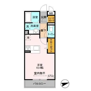1Kの間取り画像