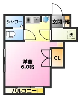 IWASAKIハイツ【2階】の間取り