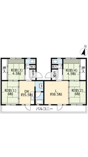 UR大久保東第三【5階】の間取り