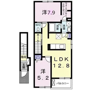アンプルール I【2階】の間取り