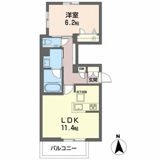 ShaMaison Bonheur 陸ノ町【1階】の間取り