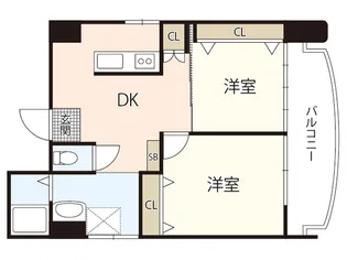 サンライズ舟入【5階】の間取り