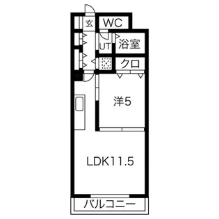 アウローラ泉【6階】の間取り