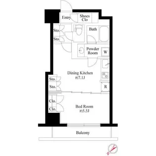 グランスイート銀座レスティモナーク【6階】の間取り