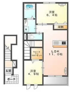サンライズ【2階】の間取り
