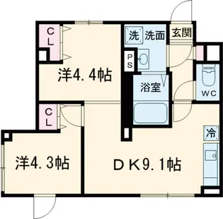 ALTO緑が丘【3階】の間取り