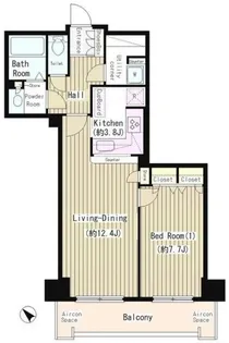 トルナーレ日本橋浜町【28階】の間取り