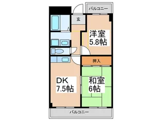 いなたにマンション【1階】の間取り