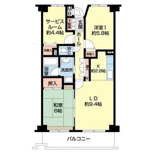 エトワールハイム宍倉【2階】の間取り