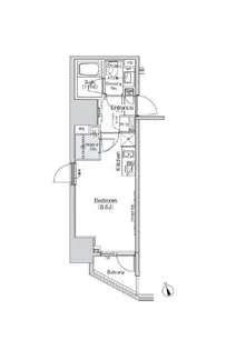 Belle Vue新橋【9階】の間取り