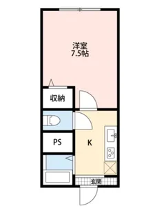 LEAFLETマンション【1階】の間取り