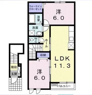 ベル フィオーレII【2階】の間取り