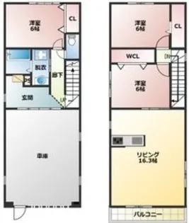 愛知県名古屋市中村区東宿町2【一戸建】の間取り